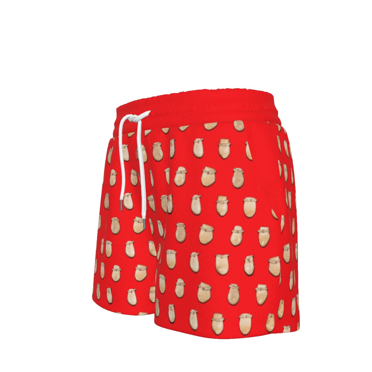 Elk Teeth on Red Women's Shorts