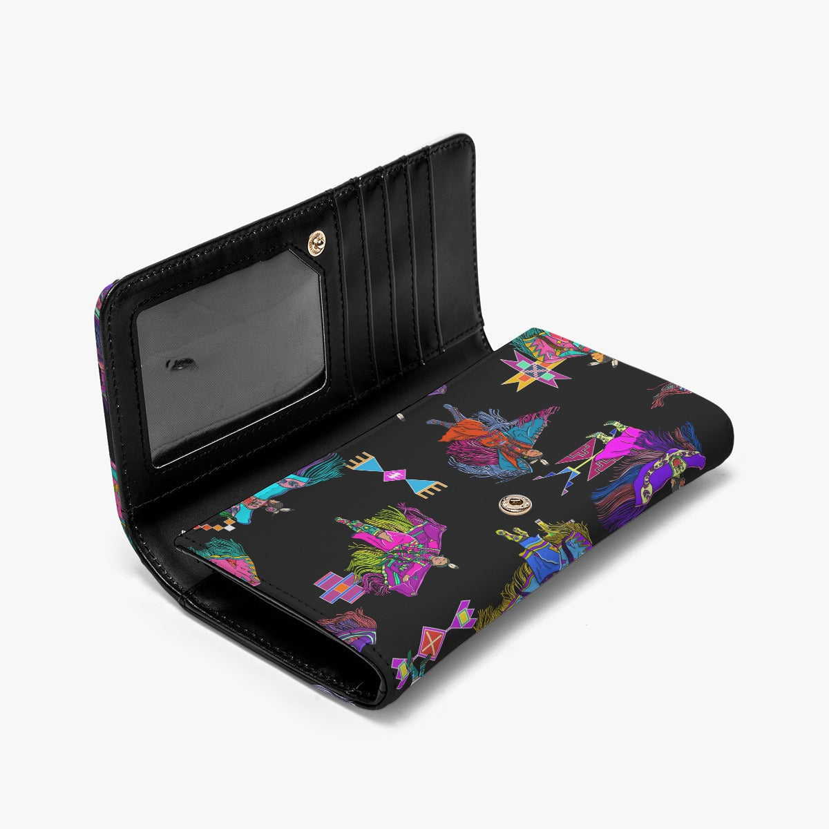 Women's Fancy Dancers Black Foldable Wallet