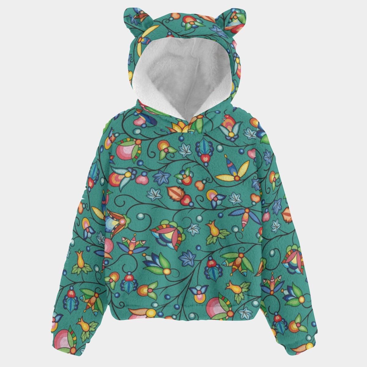 Prairie Plains Spirit Afternoon Sky Youth Hoodie With Ears