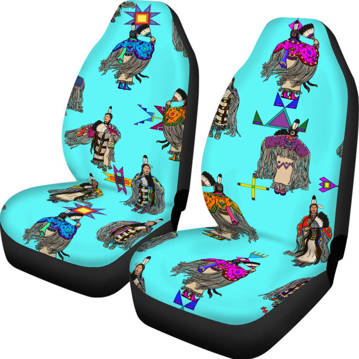 Women's Tradish Dancers Turquoise Universal Car Seat Cover With Thickened Back