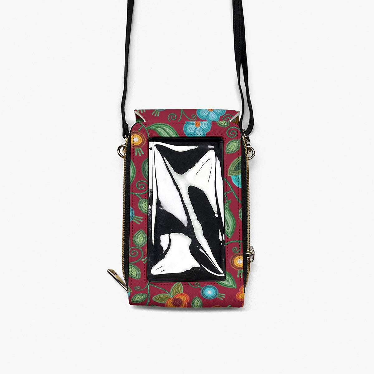 Prairie Fire Petals Red Phone Bag