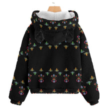 Load image into Gallery viewer, Metis Corn Mother Kid’s Borg Fleece Hoodie With Ear
