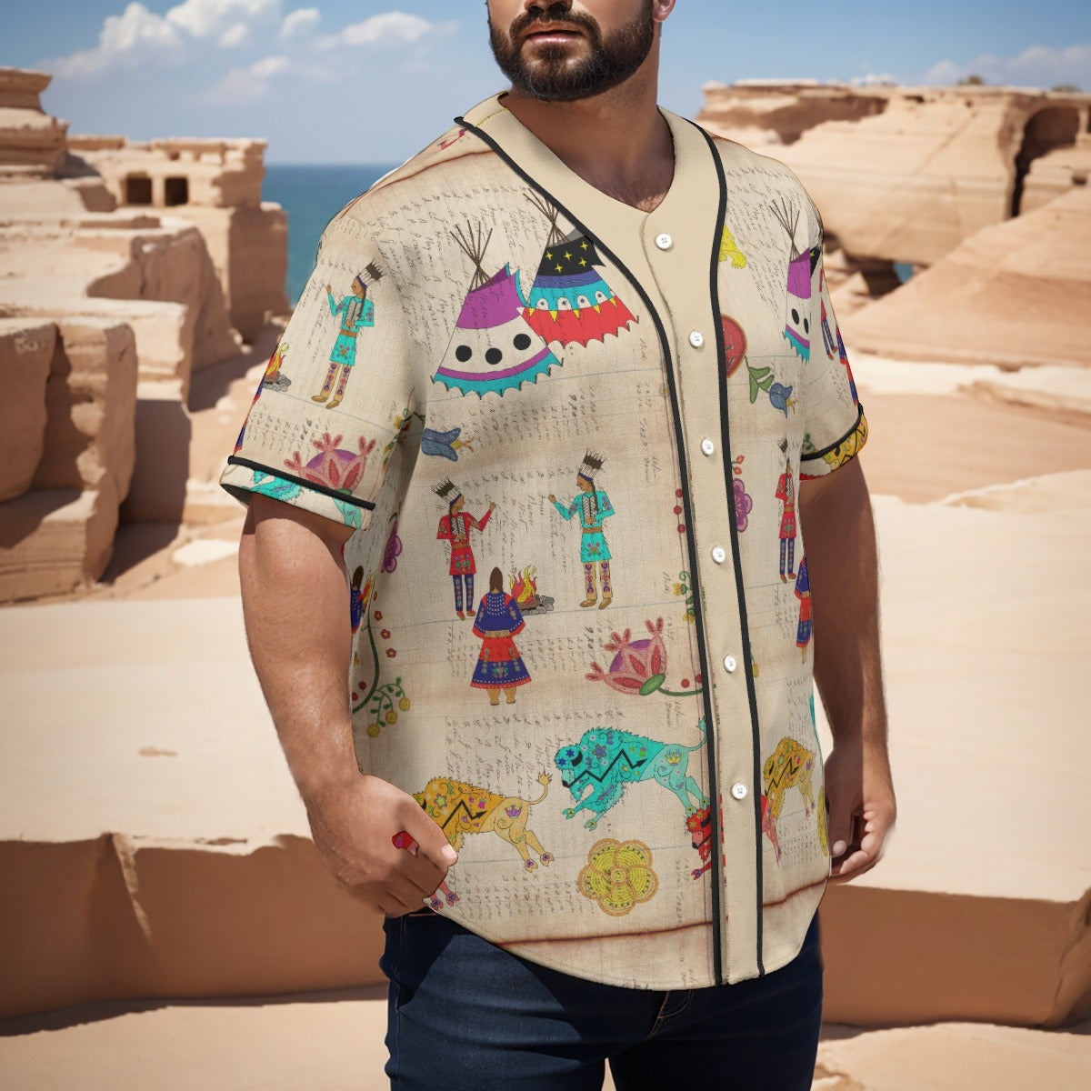 Floral Ledger Way of Life Short Sleeve Baseball Jersey