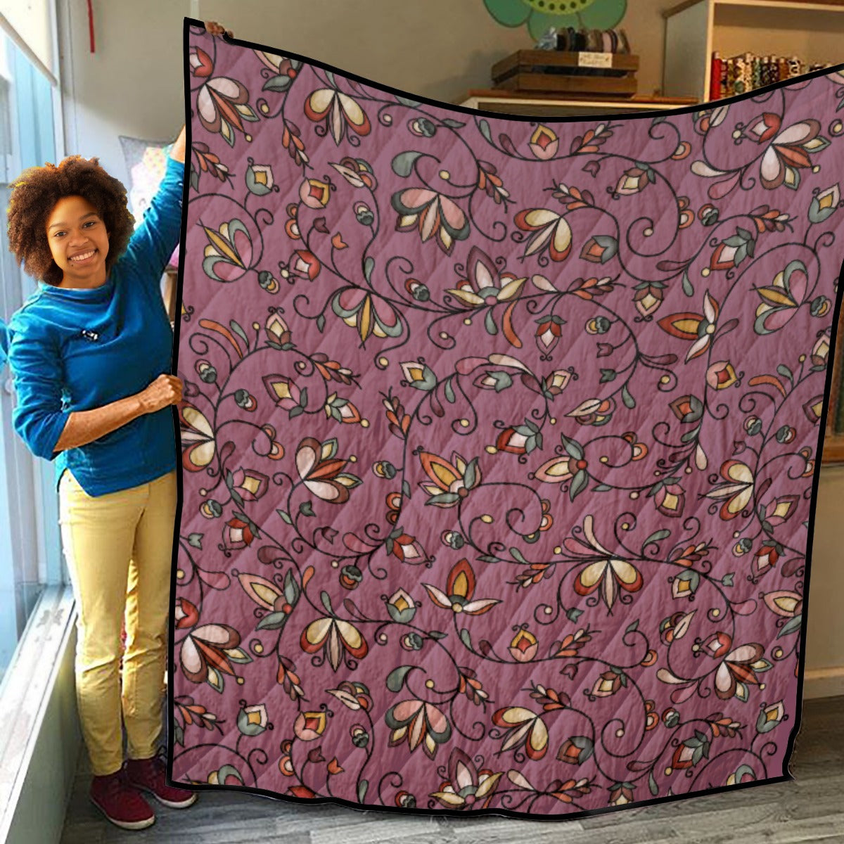 Burnt Sky Petals Magenta Lightweight & Breathable Quilt