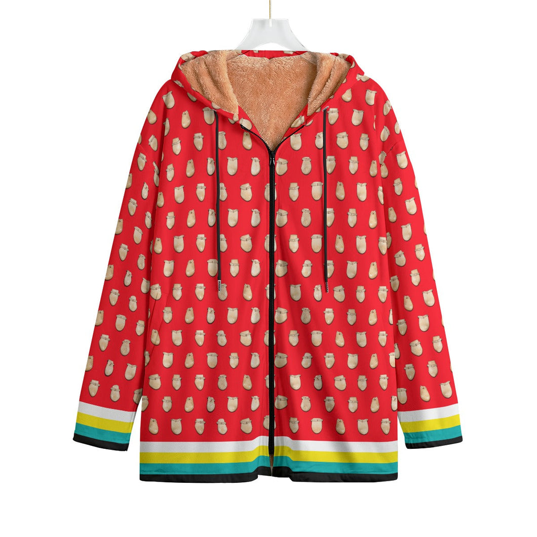 Elk Teeth on Red Kid's Plush Windbreaker