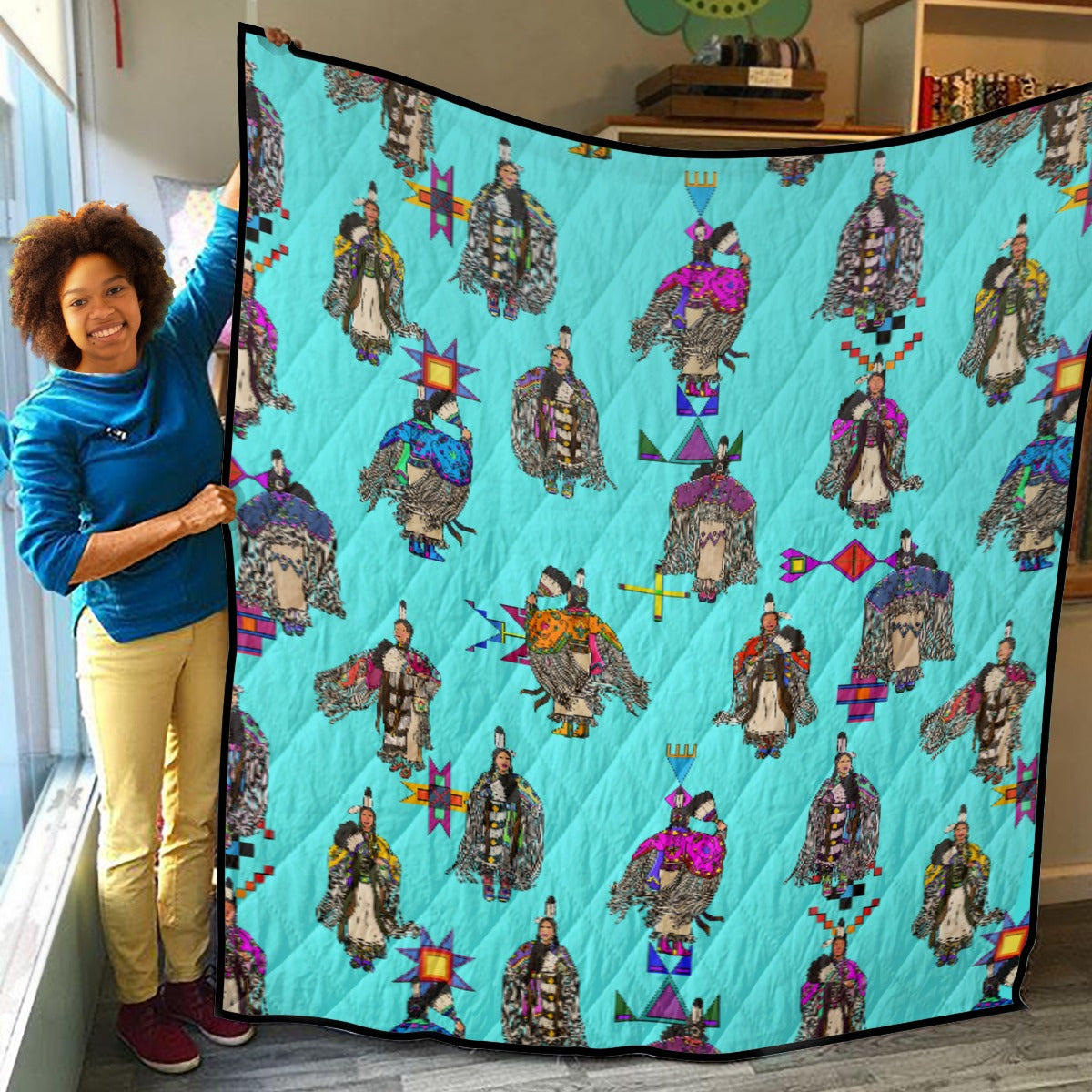 Women's Tradish Dancers Turquoise Lightweight & Breathable Quilt