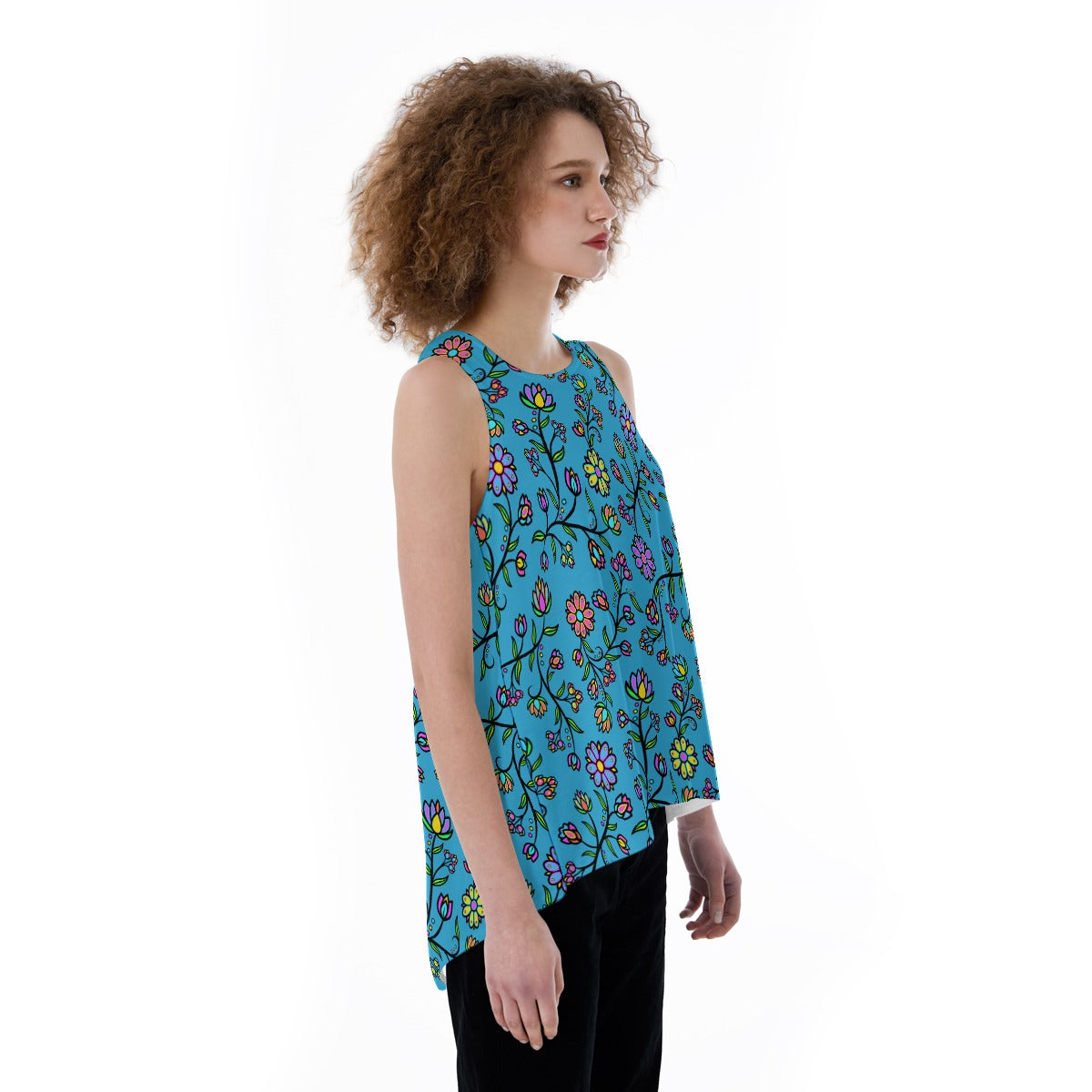 Cosmic Whisper Pastel Rainy Horizon Split Back Tank Top