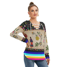 Load image into Gallery viewer, Floral Ledger Sisters Tie Sweatshirt
