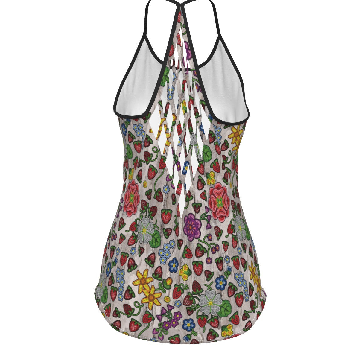 Berry Pop Bright Birch Criss-Cross Open Back Tank Top