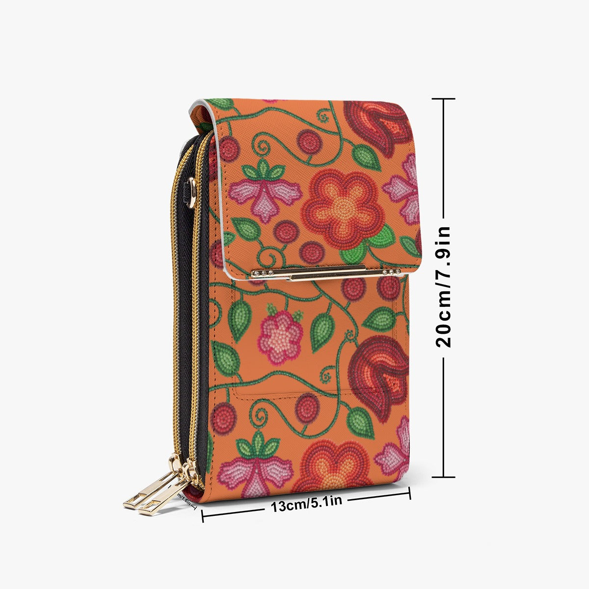 Rose Reverie Orange Phone Bag