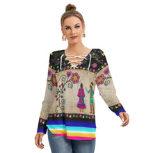 Load image into Gallery viewer, Floral Ledger Sweethearts Tie Sweatshirt
