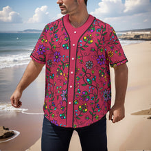 Load image into Gallery viewer, Prairie Paintbrush Passion Berry Short Sleeve Baseball Jersey
