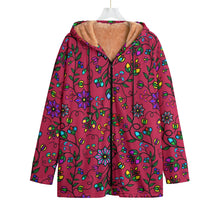 Load image into Gallery viewer, Prairie Paintbrush Passion Berry Kid&#39;s Plush Windbreaker
