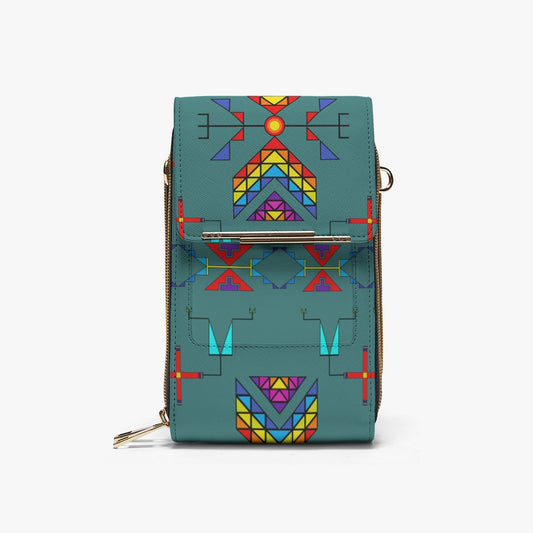 Rainy Chief Rainbow Teal Sky Mobile Phone Chest Bag