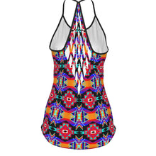 Load image into Gallery viewer, Fancy Bustle Criss-Cross Open Back Tank Top
