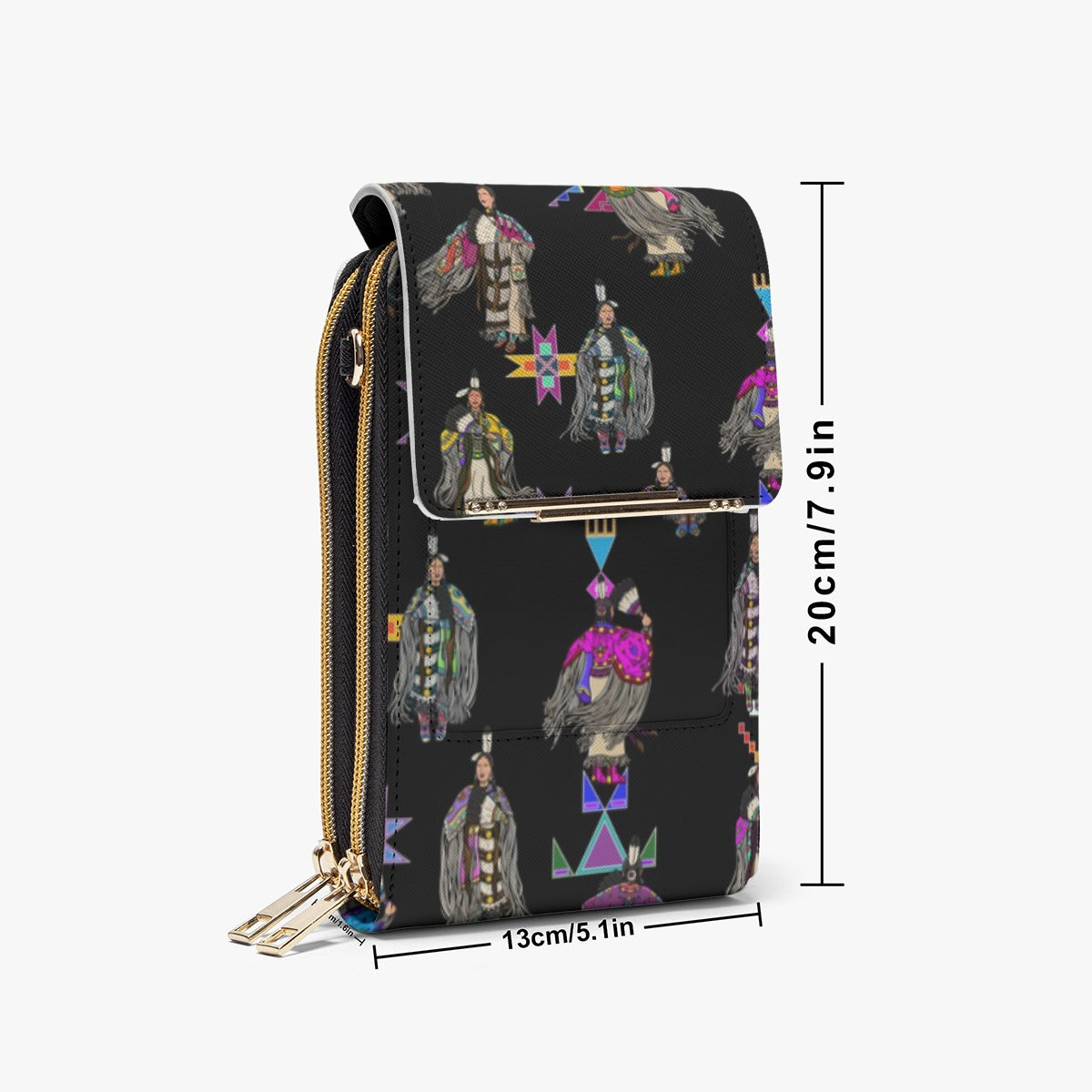 Women's Tradish Dancers Black Mobile Phone Chest Bag