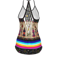 Load image into Gallery viewer, Floral Ledger Sisters Criss-Cross Open Back Tank Top
