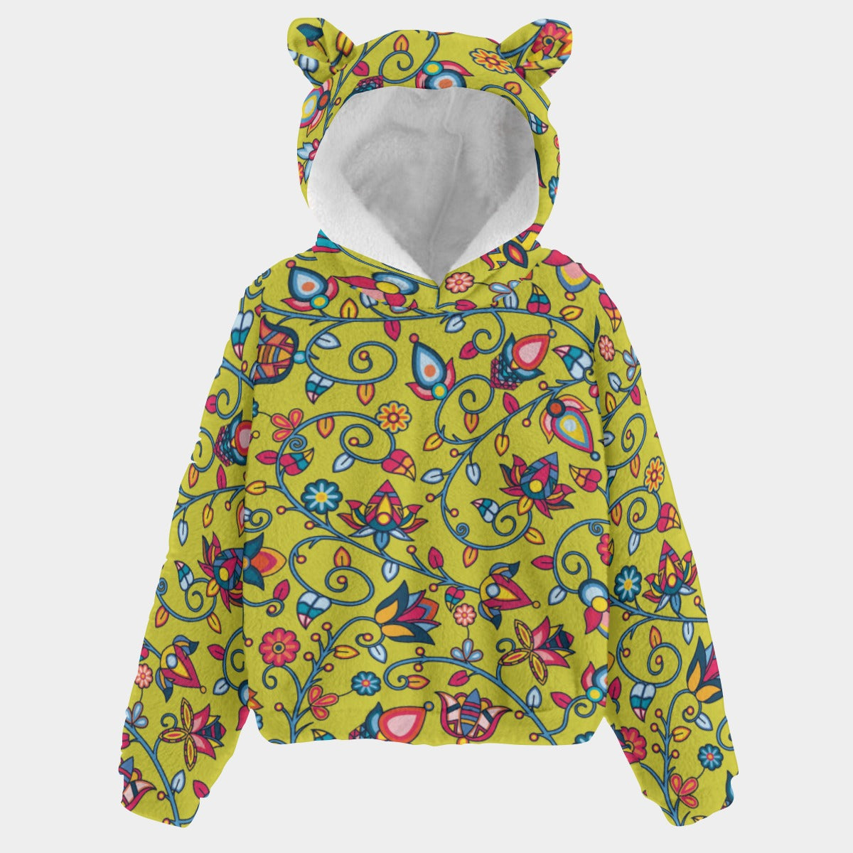 Thorny Path Yellow Youth Hoodie with Ears