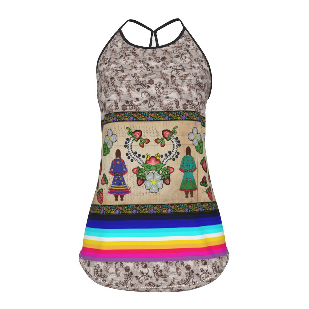 Auntie's Gifts Criss-Cross Open Back Tank Top