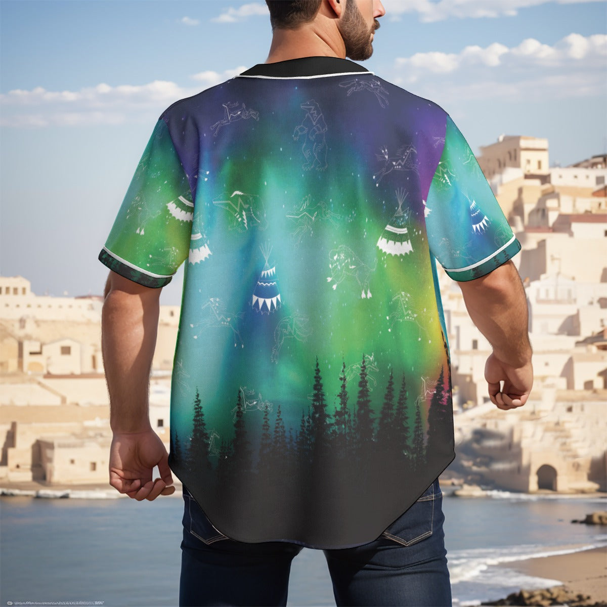 Aurora Medicine Animals Short Sleeve Baseball Jersey