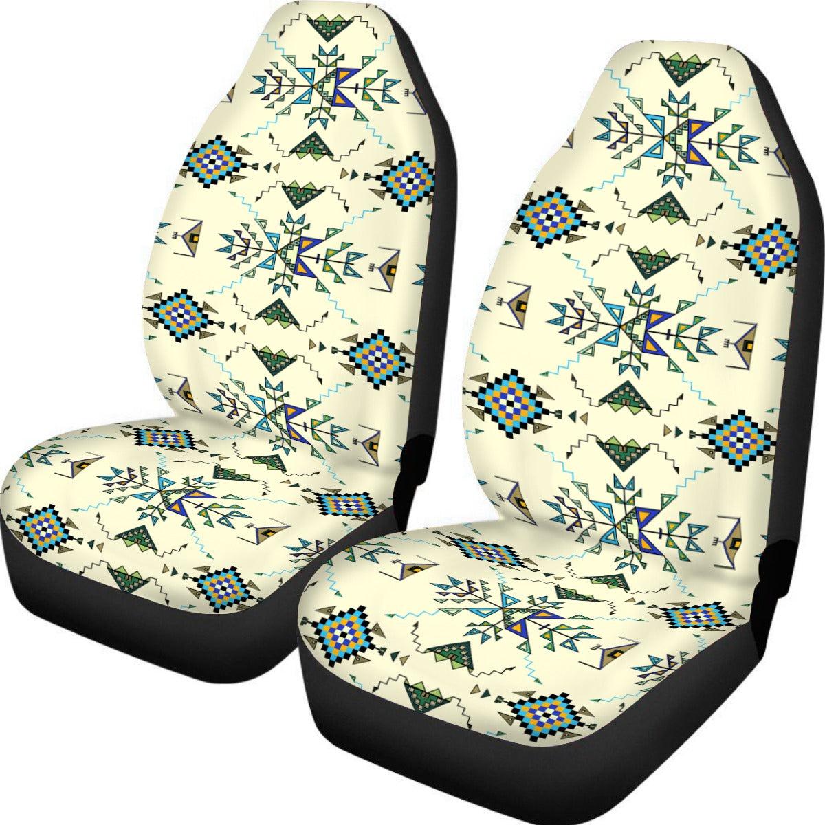 Bear Shield Cream Universal Car Seat Cover With Thickened Back
