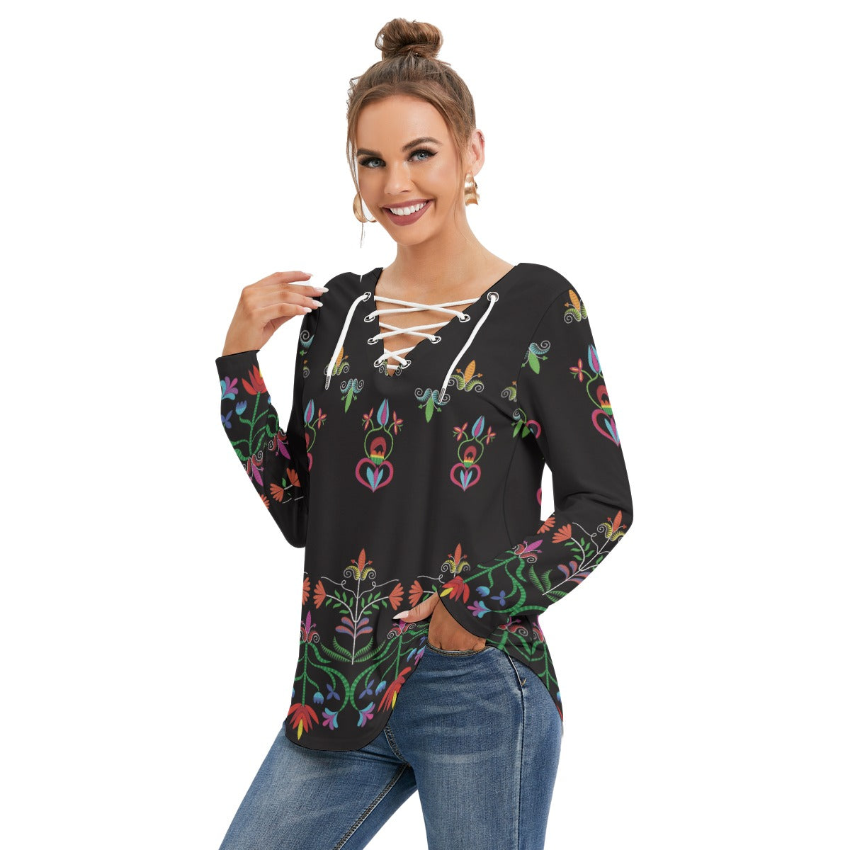 Metis Corn Mother Tie Sweatshirt