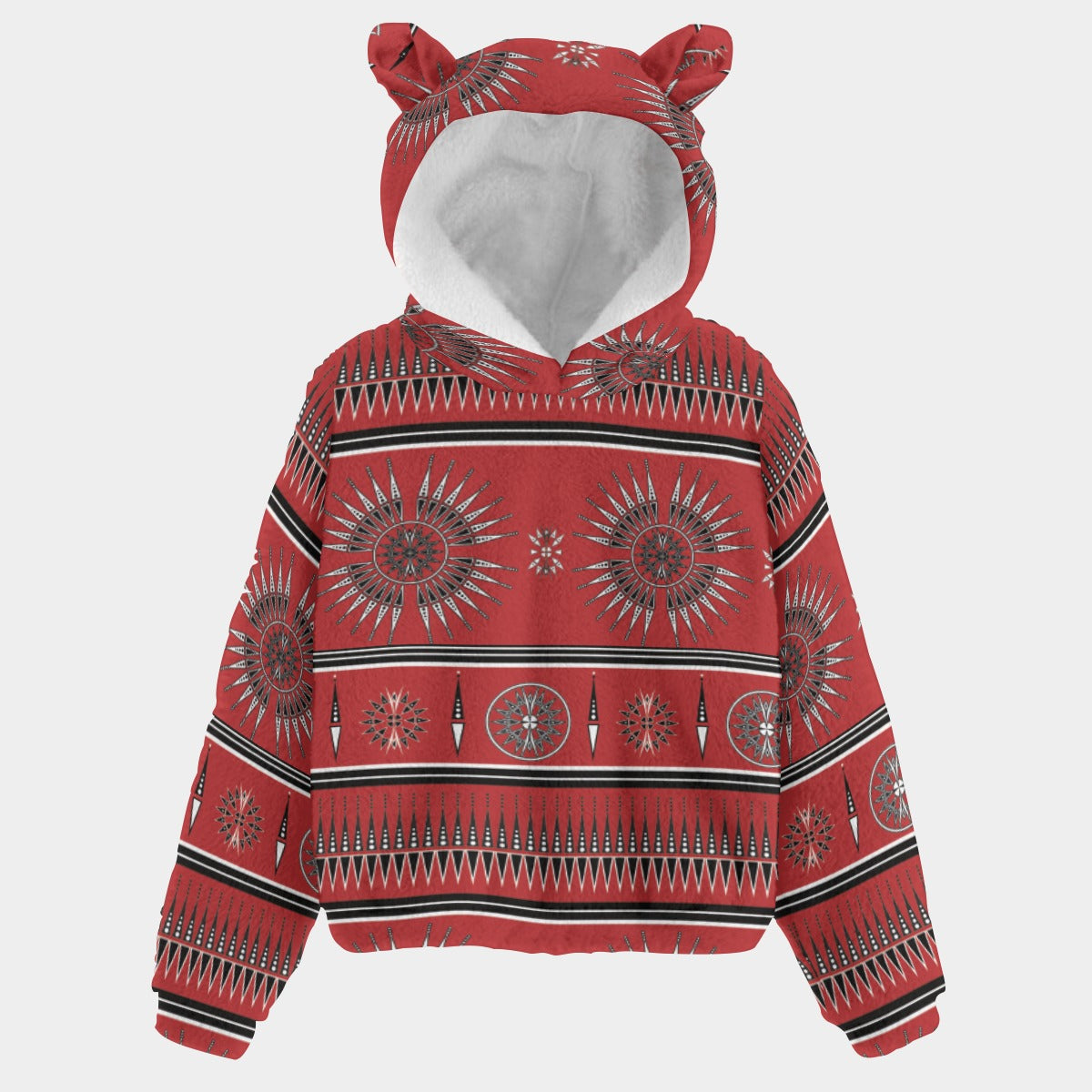 Evening Feather Wheel Blush Youth Hoodie With Ears