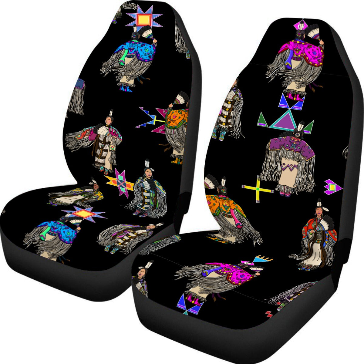 Women's Tradish Dancers Black Universal Car Seat Cover With Thickened Back
