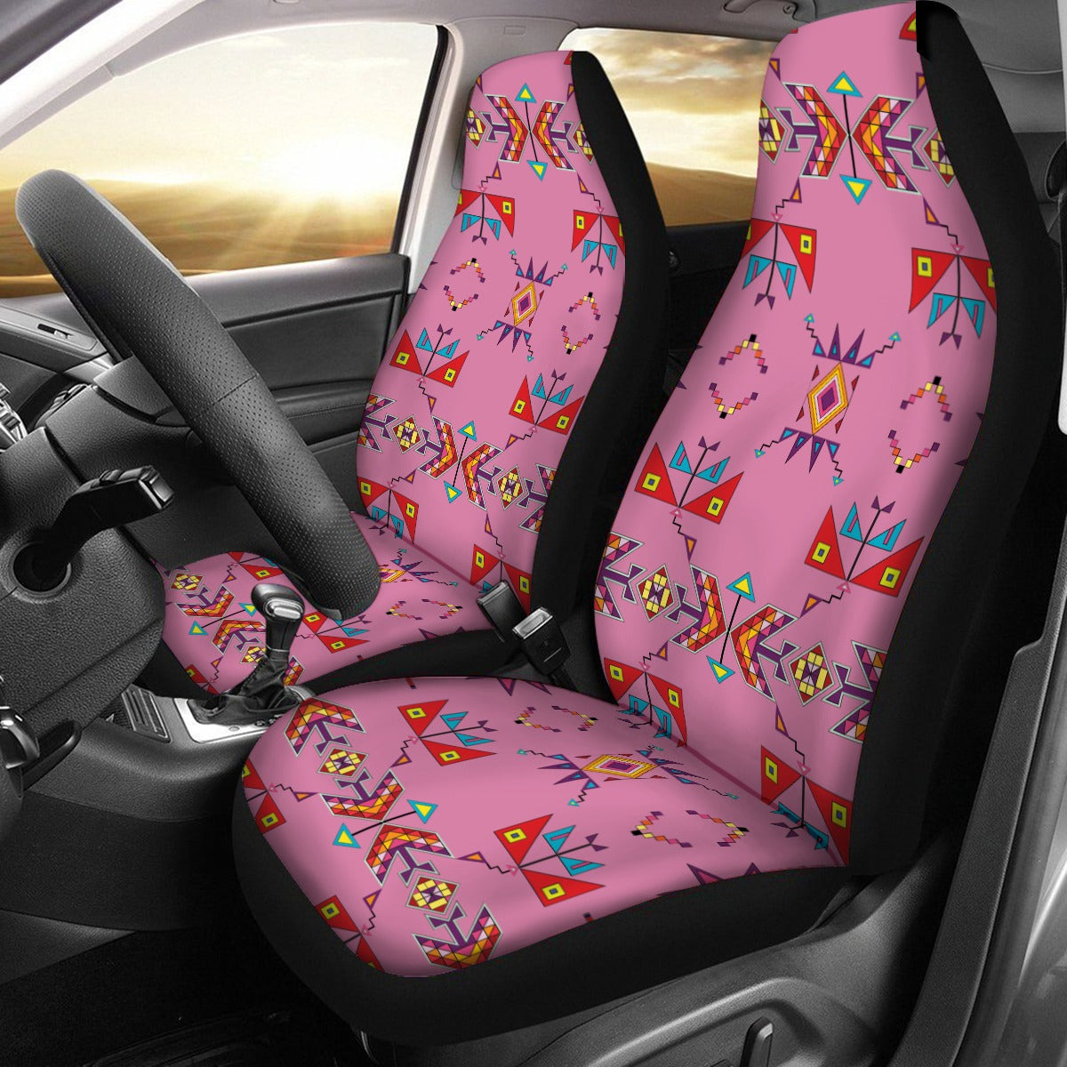Scattered Generations Pink Universal Car Seat Cover With Thickened Back