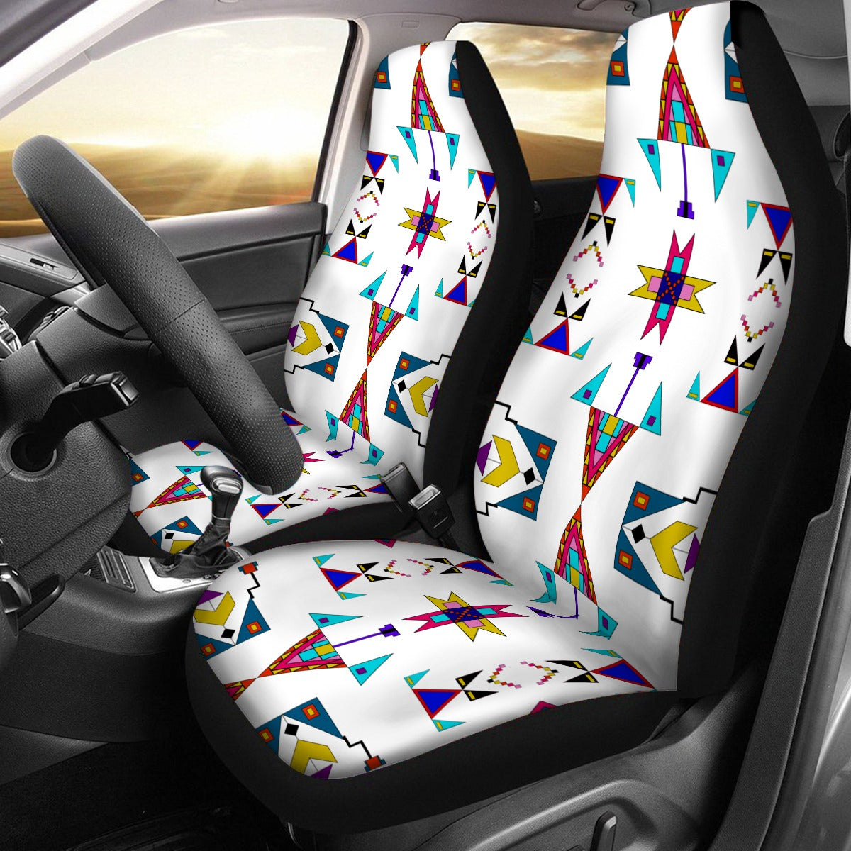 Enemy Territory White Universal Car Seat Cover With Thickened Back