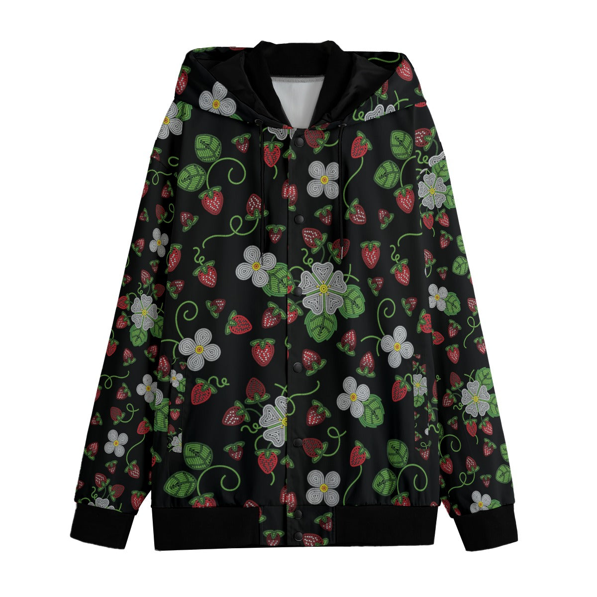 Strawberry Dreams Midnight Varsity Jacket