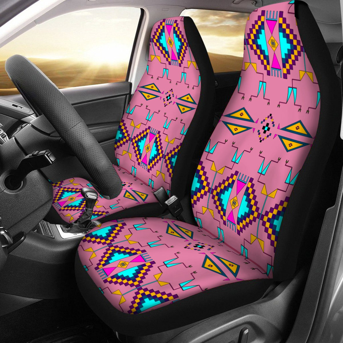 Rite of Passage Pink Universal Car Seat Cover With Thickened Back