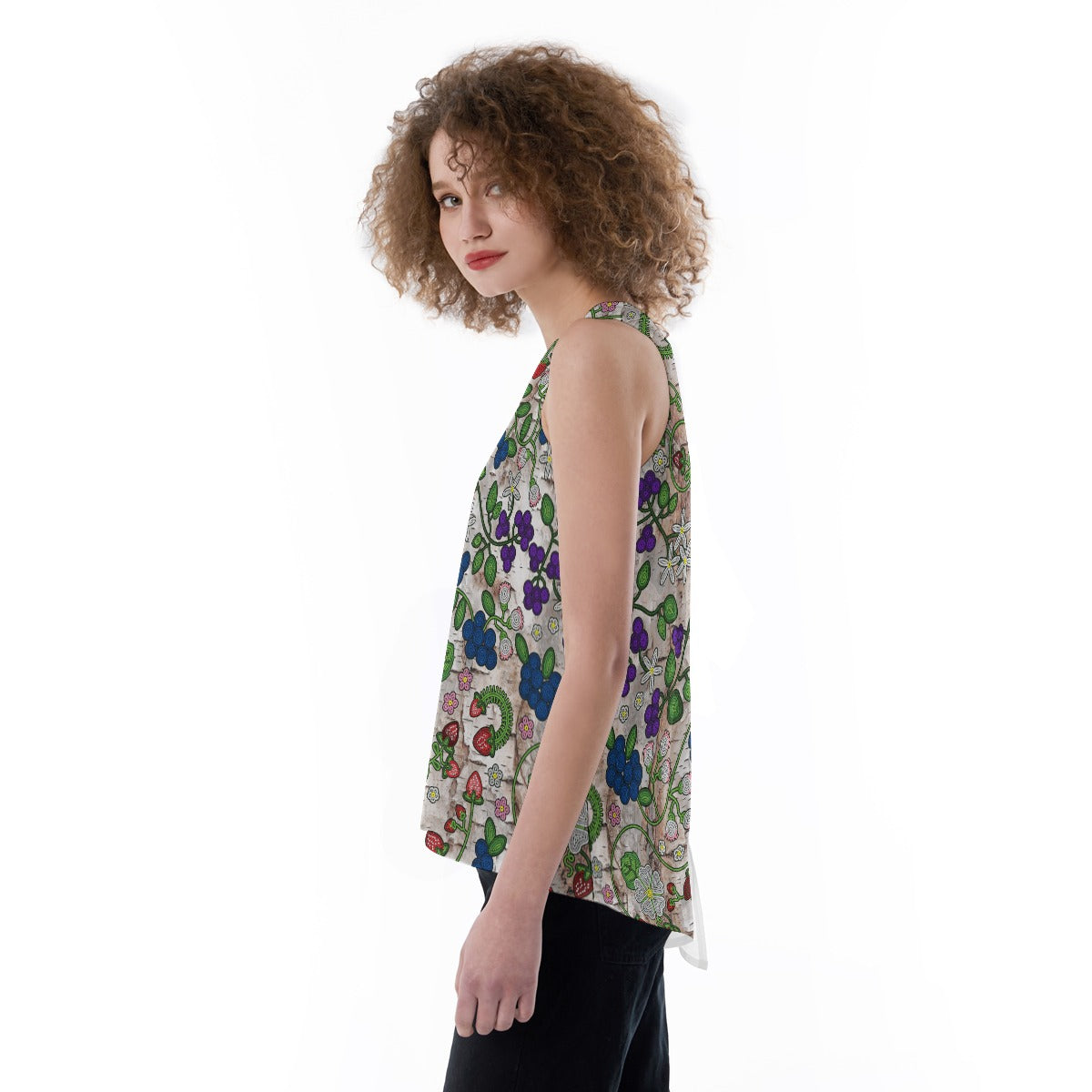 Grandmother's Stories Br Bark Split Back Tank Top