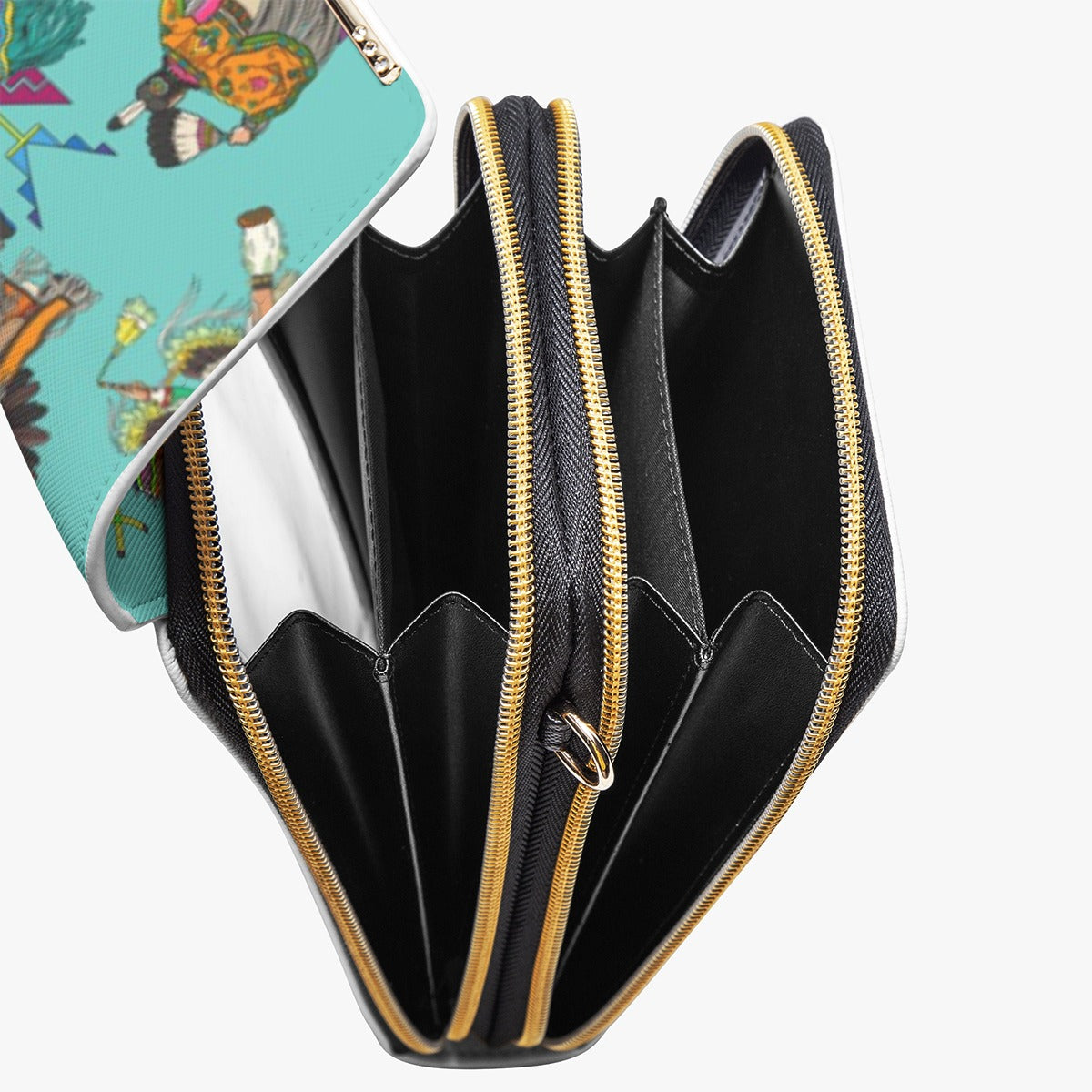 Grand Entry Dancers Eggshell Blue Mobile Phone Chest Bag