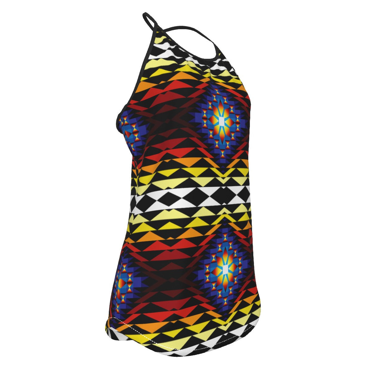 Sunset Blanket Criss-Cross Open Back Tank Top