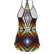 Load image into Gallery viewer, Sunset Blanket Criss-Cross Open Back Tank Top
