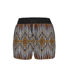 Load image into Gallery viewer, Fire Feather White Women&#39;s Shorts
