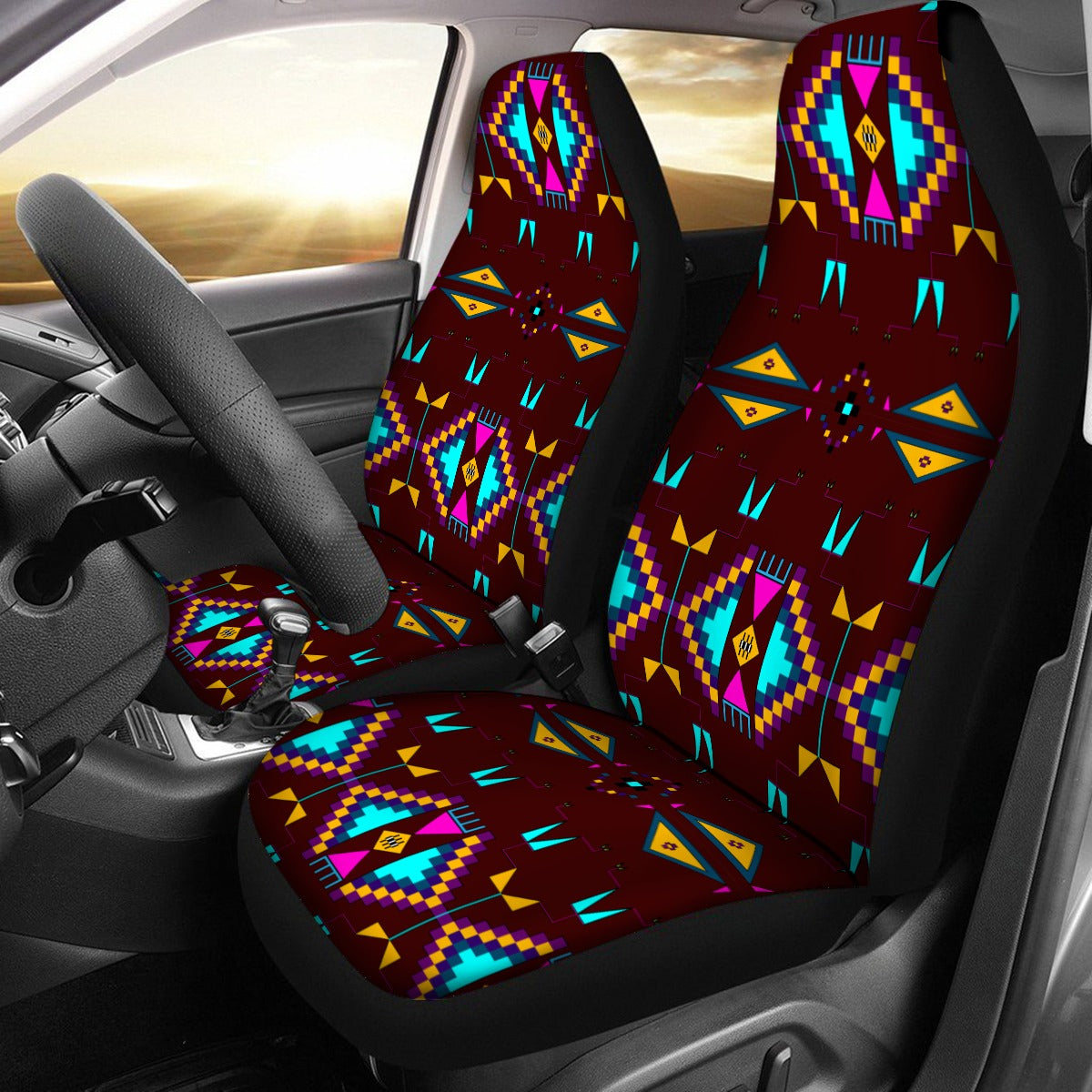 Rite of Passage Pemmikan Berry Universal Car Seat Cover With Thickened Back