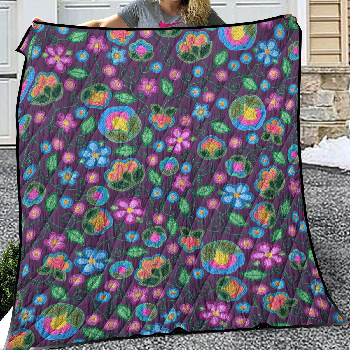 Turquoise Sunbeam Violet Lightweight Quilt