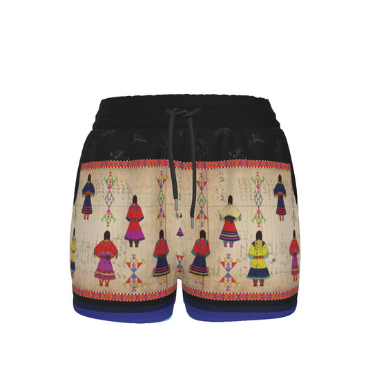 Ledger Round Dance Midnight Women's Shorts