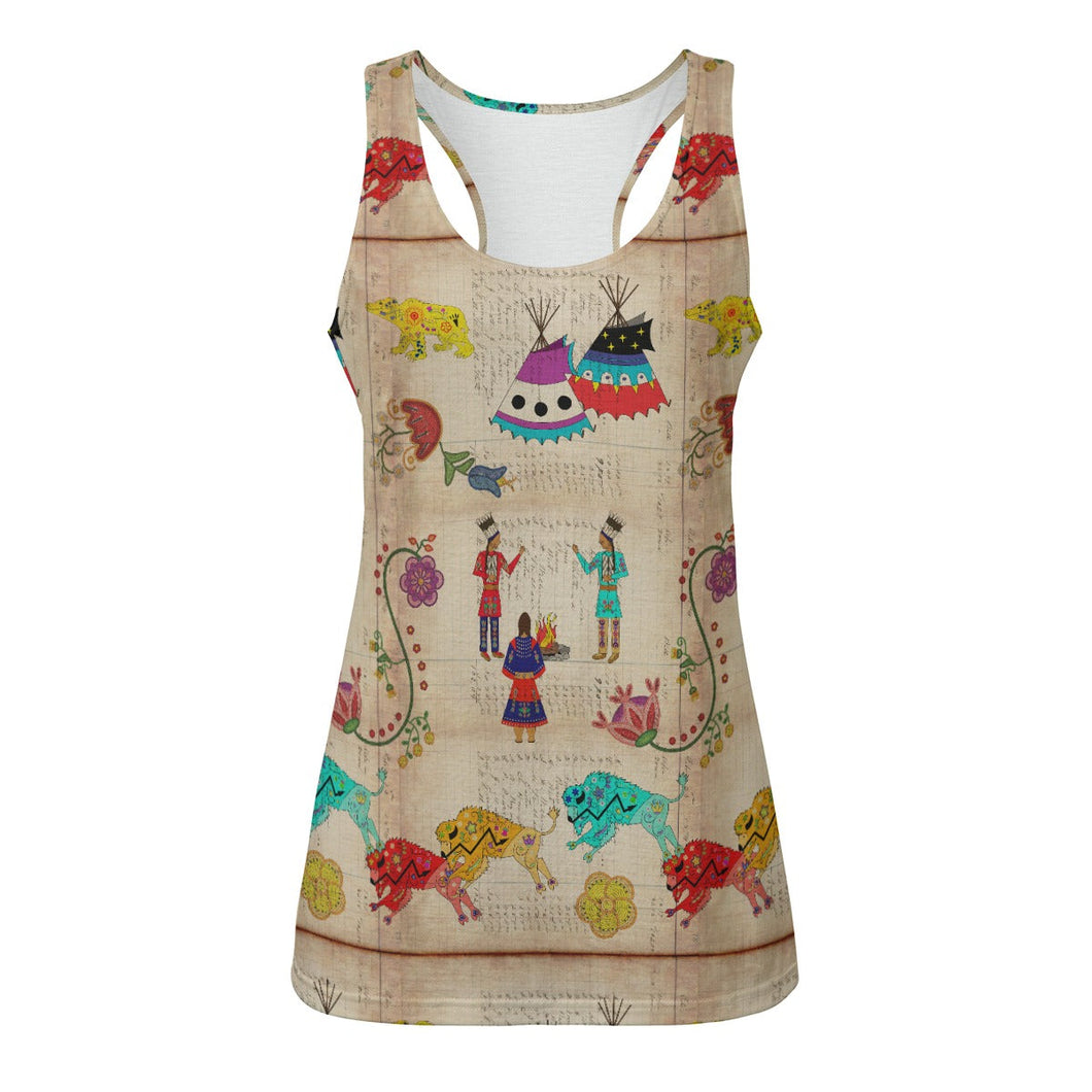 Floral Ledger Way of Life Eco Tank Top