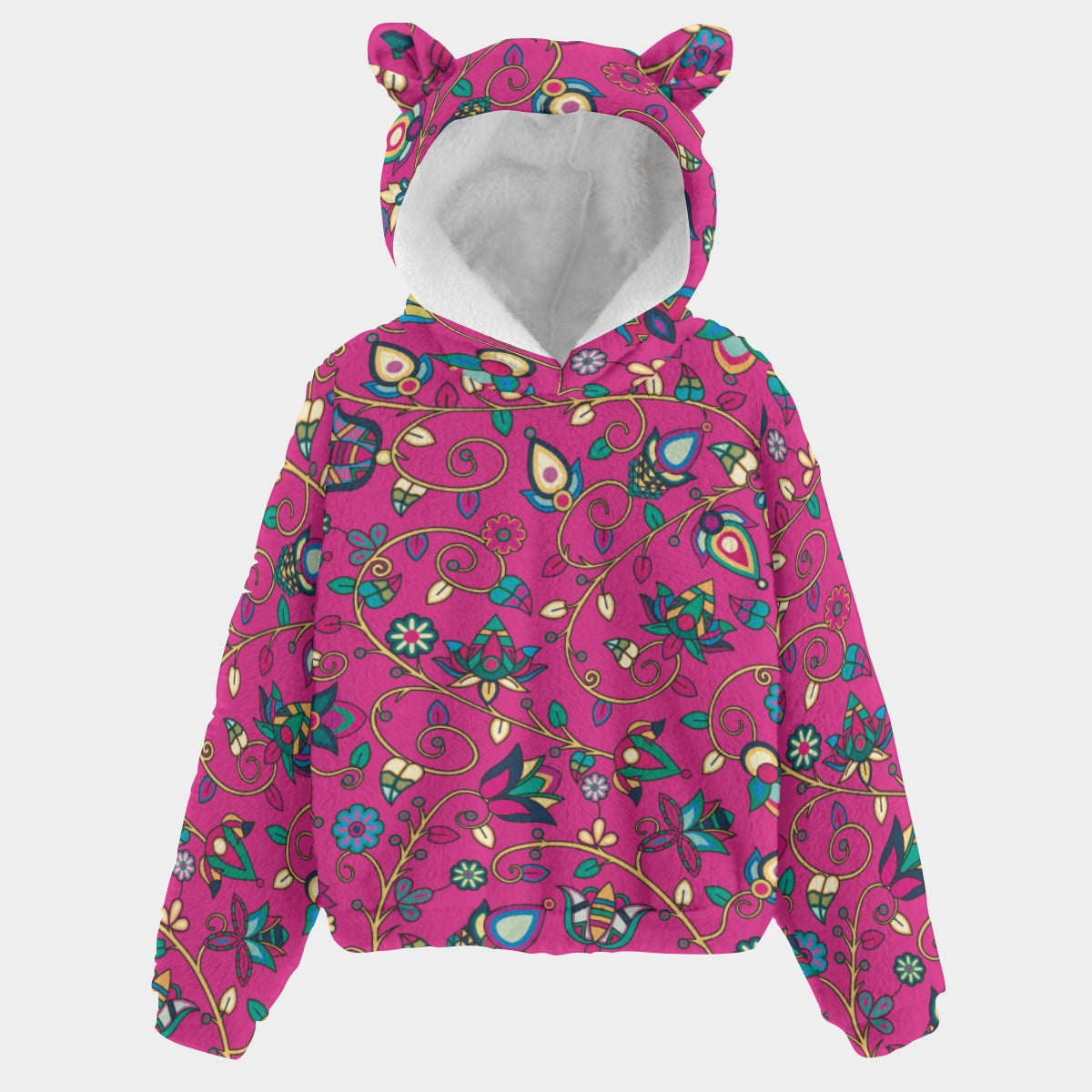 Thorny Path Pink Youth Hoodie with Ears