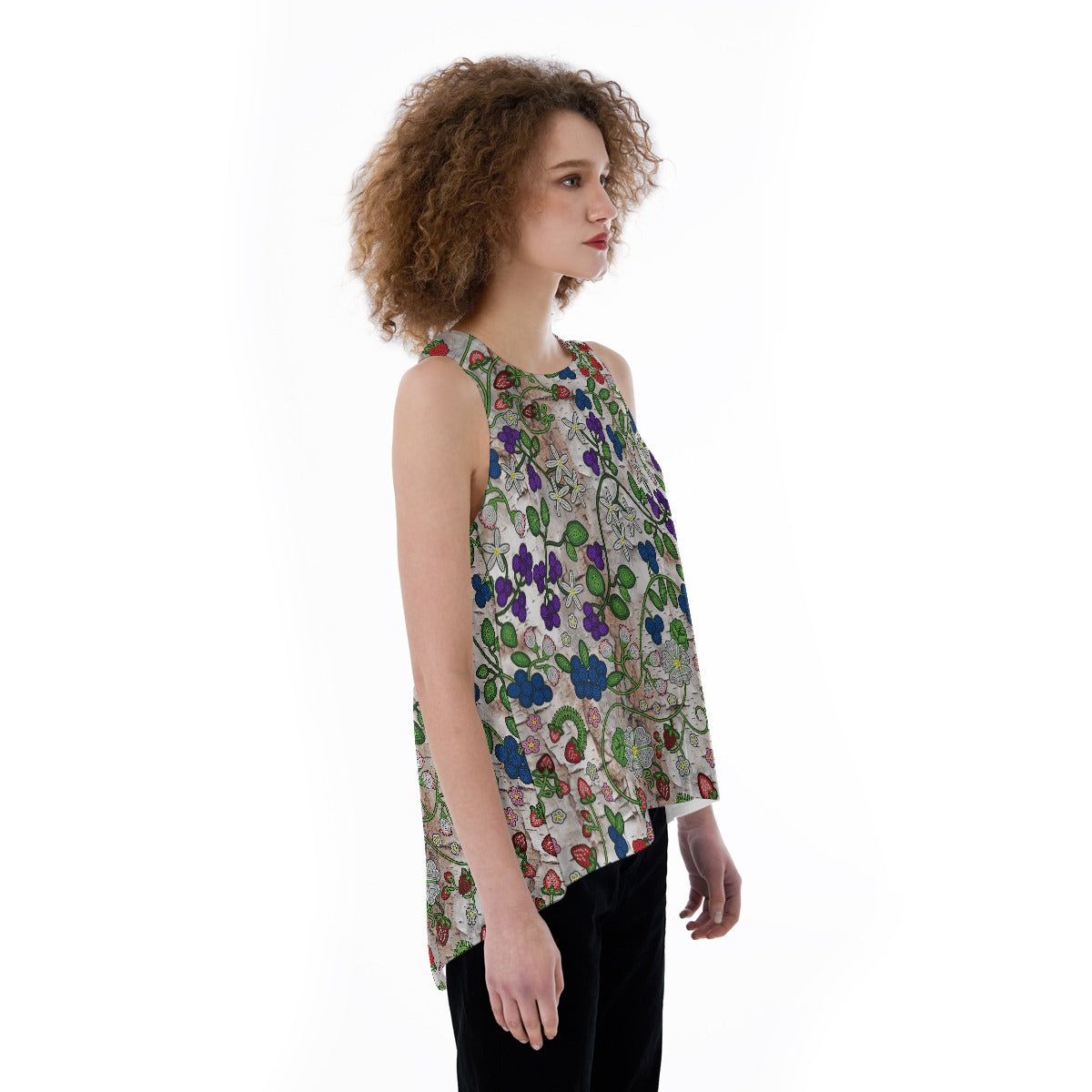 Grandmother's Stories Br Bark Split Back Tank Top