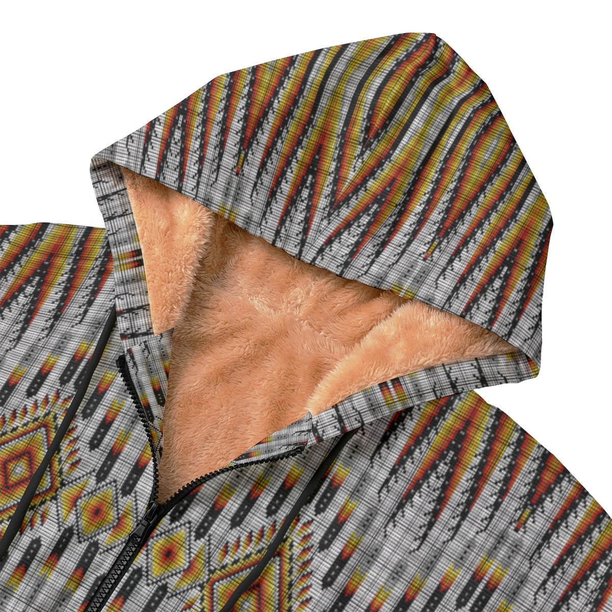 Fire Feather White Kid's Plush Windbreaker
