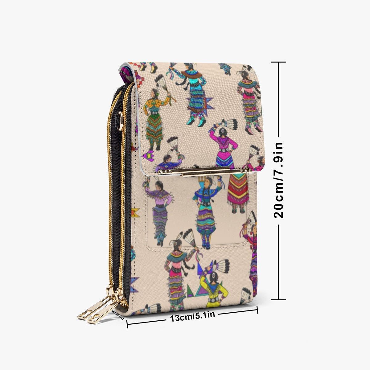 Women's Jingle Dancers Muslin Mobile Phone Chest Bag