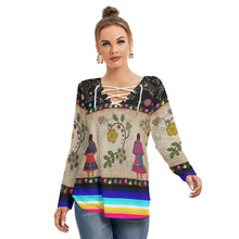 Load image into Gallery viewer, Floral Ledger Sisters Tie Sweatshirt
