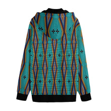 Load image into Gallery viewer, Diamond in the Bluff Turquoise Varsity Jacket
