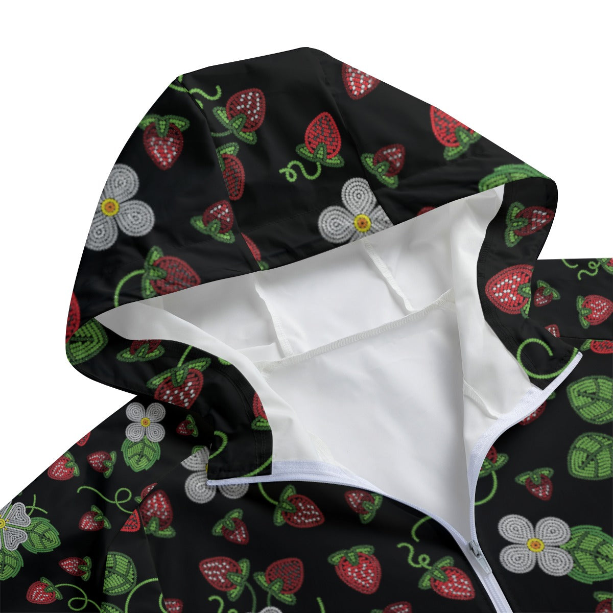 Strawberry Dreams Midnight Long Windbreaker