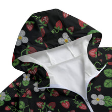 Load image into Gallery viewer, Strawberry Dreams Midnight Long Windbreaker
