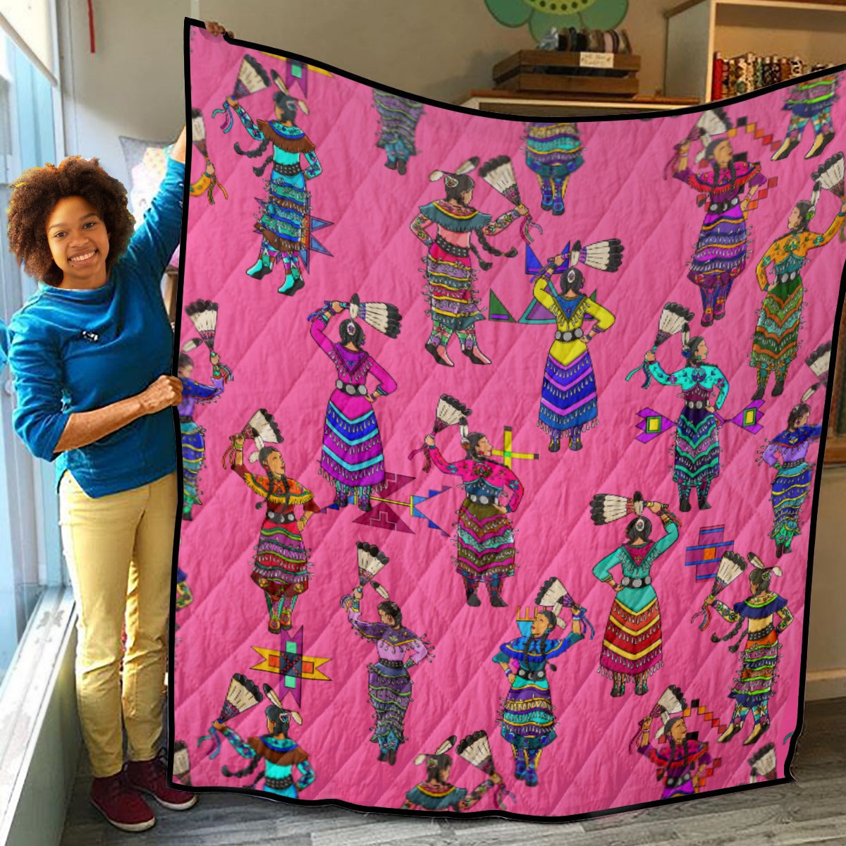 Women's Jingle Dancers Pink Lightweight & Breathable Quilt